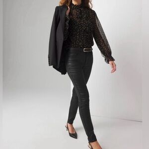 Banana Republic Black Coated Skinny Fit Jeans Size 30/10R